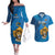 Custom Sri Lanka Cricket Couples Matching Off The Shoulder Long Sleeve Dress and Hawaiian Shirt Go Champions Lion Sporty Style - Wonder Print Shop