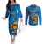 Custom Sri Lanka Cricket Couples Matching Off The Shoulder Long Sleeve Dress and Long Sleeve Button Shirt Go Champions Lion Sporty Style