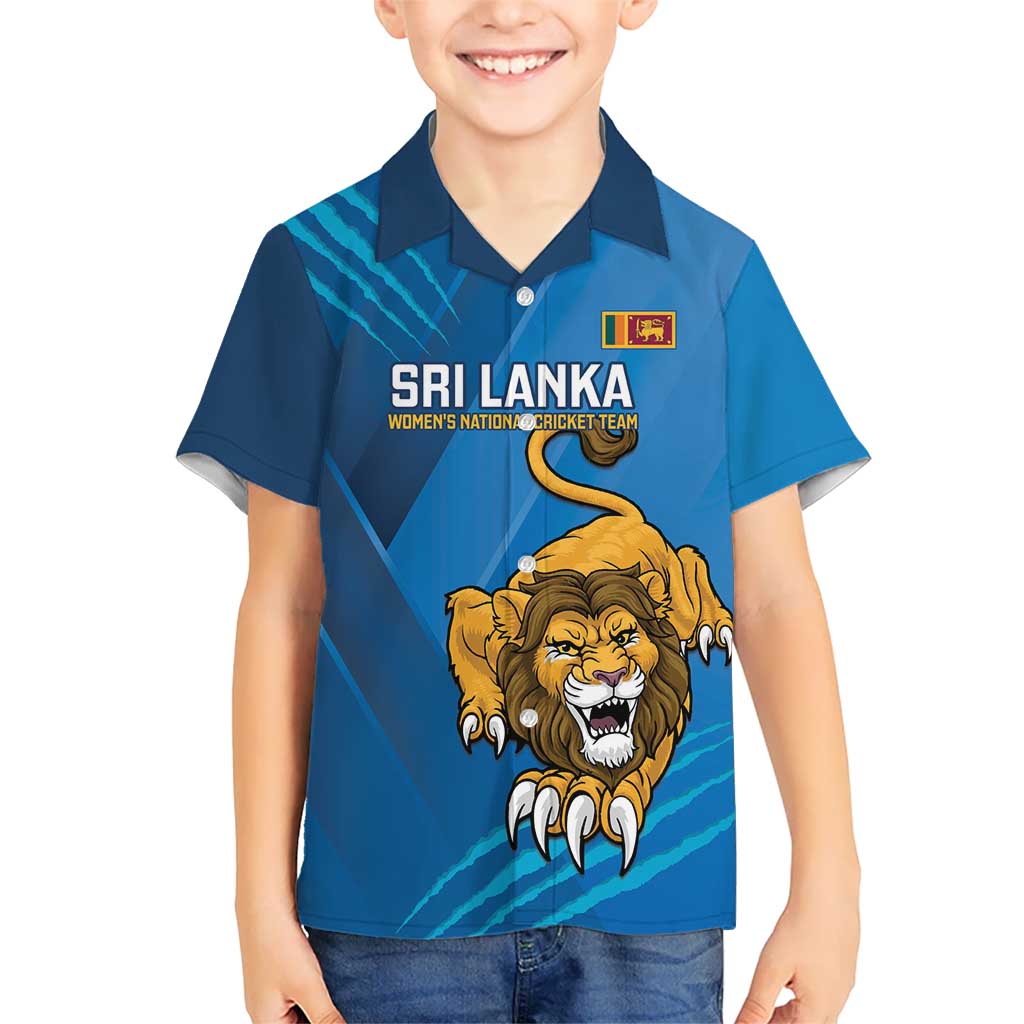 Custom Sri Lanka Cricket Kid Hawaiian Shirt Go Champions Lion Sporty Style - Wonder Print Shop