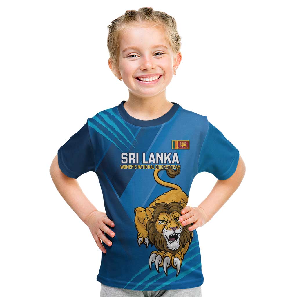 Custom Sri Lanka Cricket Kid T Shirt Go Champions Lion Sporty Style - Wonder Print Shop