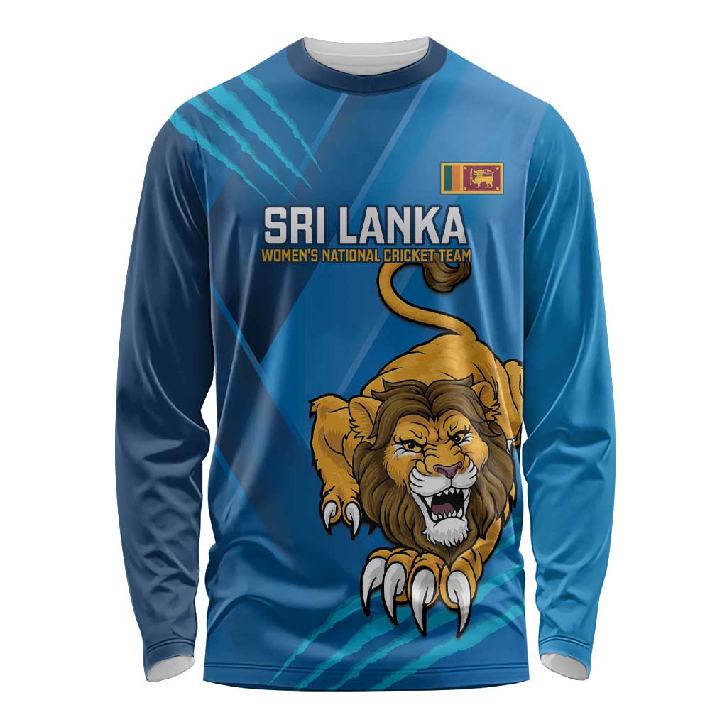 Custom Sri Lanka Cricket Long Sleeve Shirt Go Champions Lion Sporty Style - Wonder Print Shop