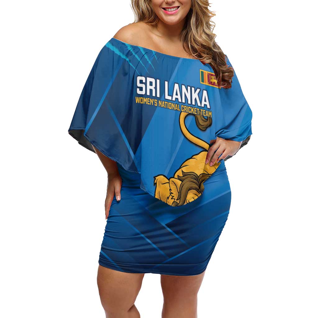 Custom Sri Lanka Cricket Off Shoulder Short Dress Go Champions Lion Sporty Style - Wonder Print Shop