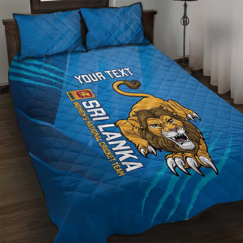 Custom Sri Lanka Cricket Quilt Bed Set Go Champions Lion Sporty Style