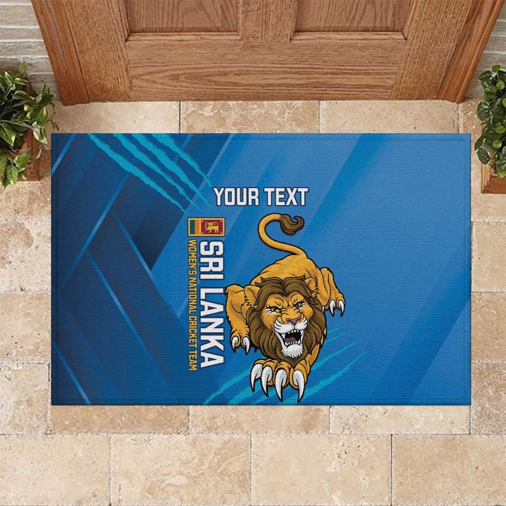 Custom Sri Lanka Cricket Rubber Doormat Go Champions Lion Sporty Style