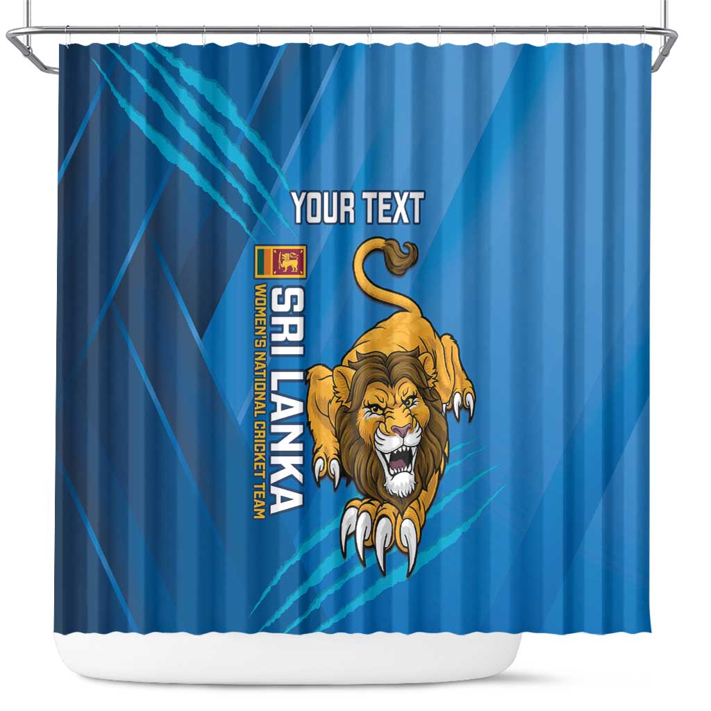 Custom Sri Lanka Cricket Shower Curtain Go Champions Lion Sporty Style