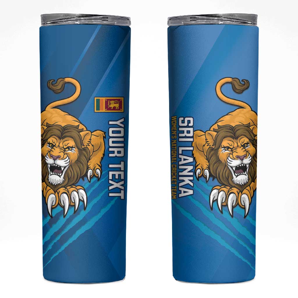 Custom Sri Lanka Cricket Skinny Tumbler Go Champions Lion Sporty Style