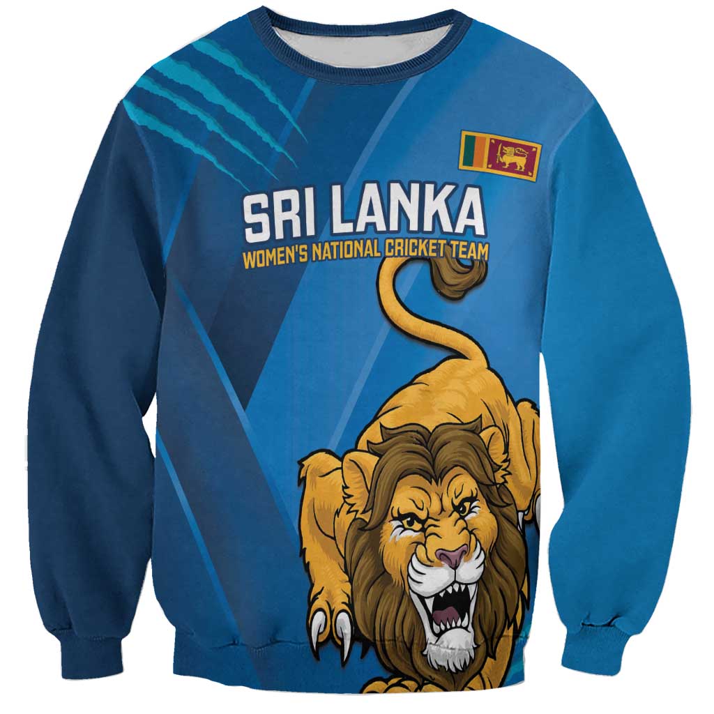 Custom Sri Lanka Cricket Sweatshirt Go Champions Lion Sporty Style