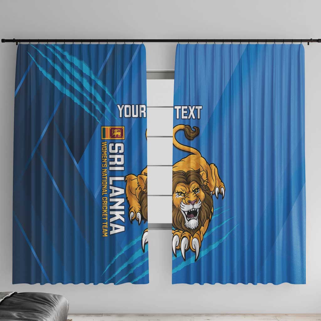 Custom Sri Lanka Cricket Window Curtain Go Champions Lion Sporty Style