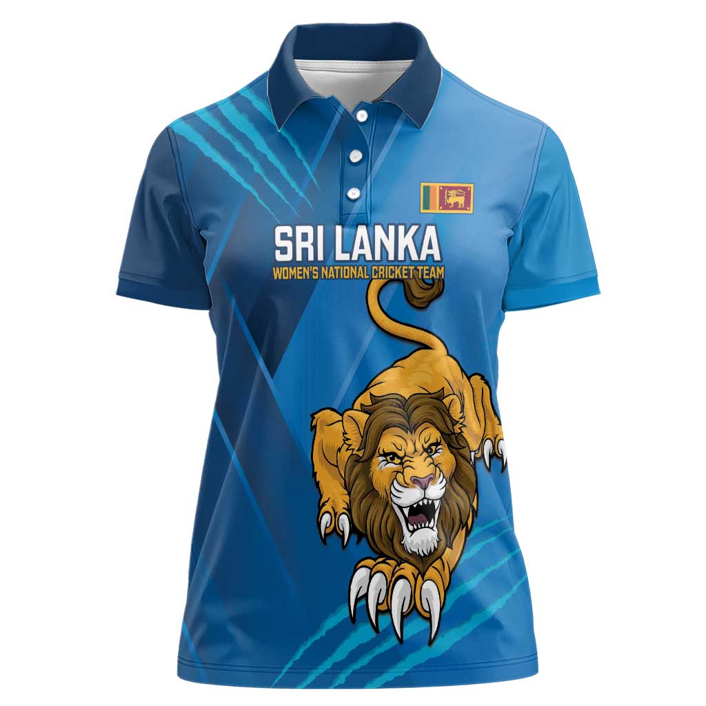 Custom Sri Lanka Cricket Women Polo Shirt Go Champions Lion Sporty Style