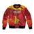 Custom Zimbabwe Cricket Bomber Jacket Go Lady Chevrons Grunge Style - Wonder Print Shop