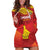 Custom Zimbabwe Cricket Hoodie Dress Go Lady Chevrons Grunge Style - Wonder Print Shop