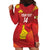 Custom Zimbabwe Cricket Hoodie Dress Go Lady Chevrons Grunge Style - Wonder Print Shop