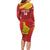 Custom Zimbabwe Cricket Long Sleeve Bodycon Dress Go Lady Chevrons Grunge Style - Wonder Print Shop