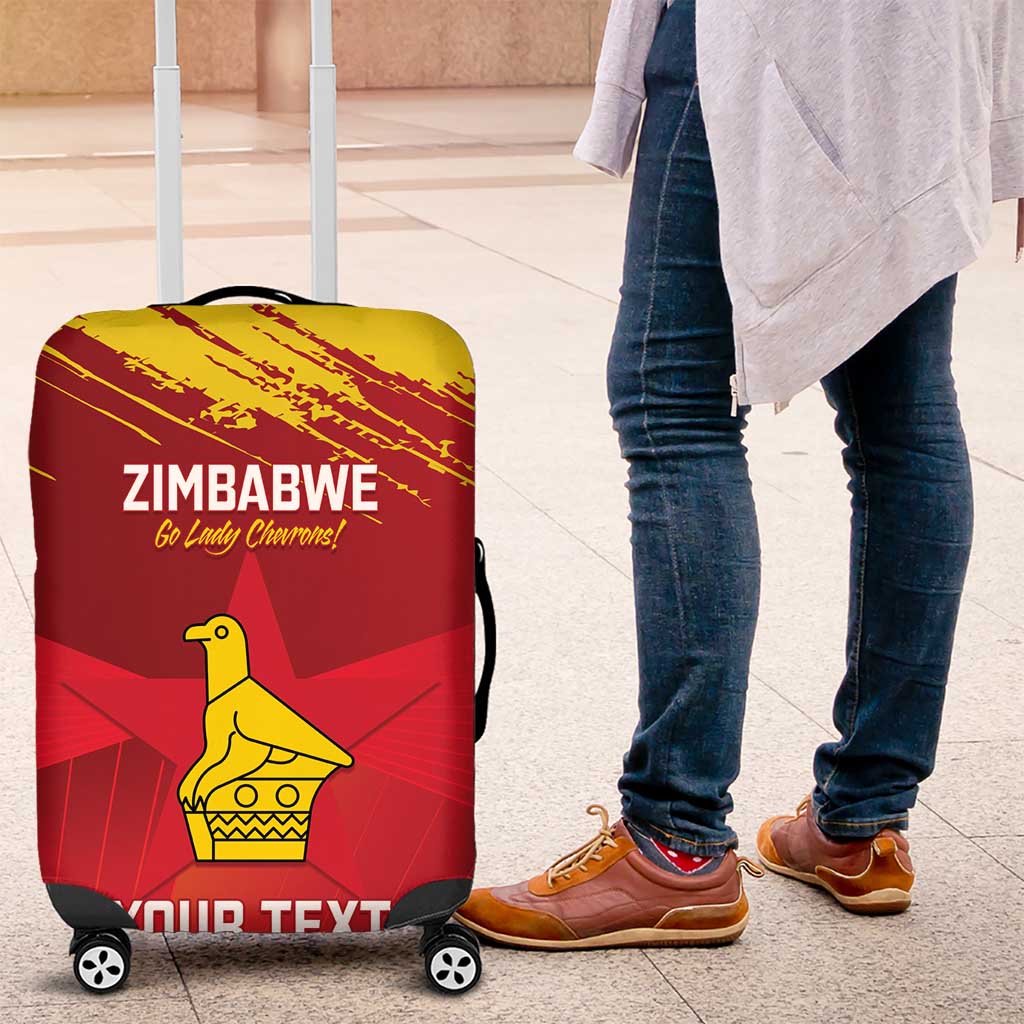 Custom Zimbabwe Cricket Luggage Cover Go Lady Chevrons Grunge Style - Wonder Print Shop