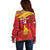 Custom Zimbabwe Cricket Off Shoulder Sweater Go Lady Chevrons Grunge Style