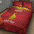 Custom Zimbabwe Cricket Quilt Bed Set Go Lady Chevrons Grunge Style - Wonder Print Shop