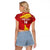 Custom Zimbabwe Cricket Raglan Cropped T Shirt Go Lady Chevrons Grunge Style - Wonder Print Shop