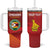 Custom Zimbabwe Cricket Tumbler With Handle Go Lady Chevrons Grunge Style - Wonder Print Shop