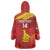 Custom Zimbabwe Cricket Wearable Blanket Hoodie Go Lady Chevrons Grunge Style - Wonder Print Shop