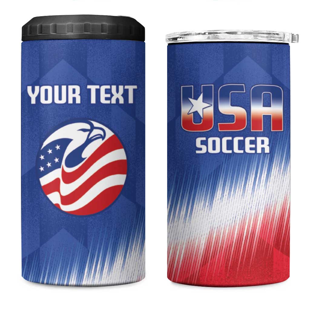 Custom United States Soccer 4 in 1 Can Cooler Tumbler 2025 Go USA Sporty Style