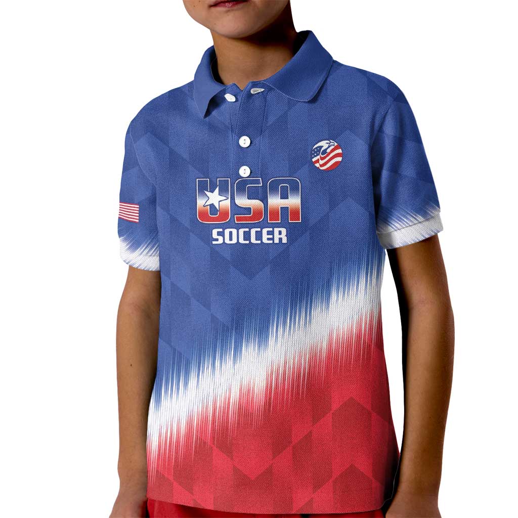 Custom United States Soccer Kid Polo Shirt 2025 Go USA Sporty Style - Wonder Print Shop