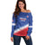 Custom United States Soccer Off Shoulder Sweater 2025 Go USA Sporty Style