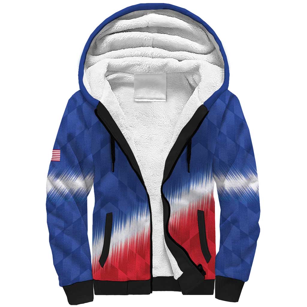 Custom United States Soccer Sherpa Hoodie 2025 Go USA Sporty Style - Wonder Print Shop