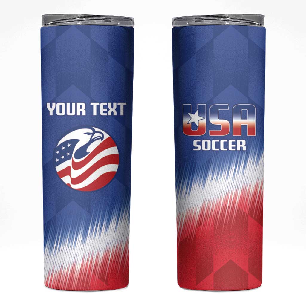 Custom United States Soccer Skinny Tumbler 2025 Go USA Sporty Style