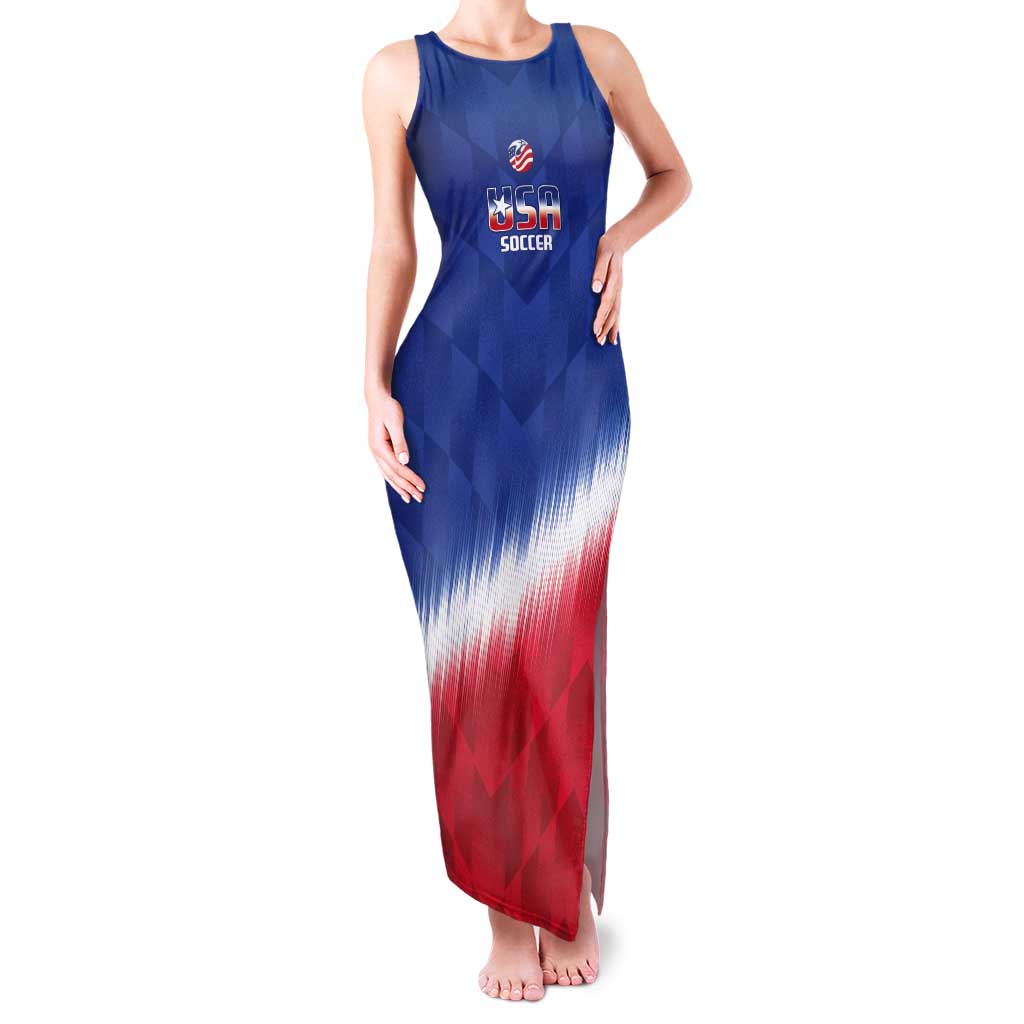 Custom United States Soccer Tank Maxi Dress 2025 Go USA Sporty Style - Wonder Print Shop