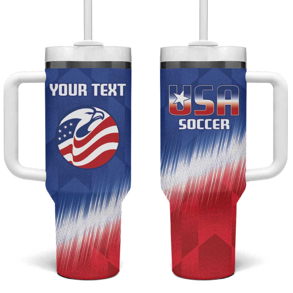 Custom United States Soccer Tumbler With Handle 2025 Go USA Sporty Style