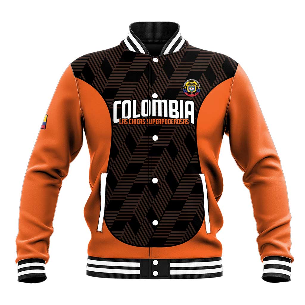 Custom Colombia Football Baseball Jacket 2025 Las Chicas Superpoderosas - Black Version - Wonder Print Shop