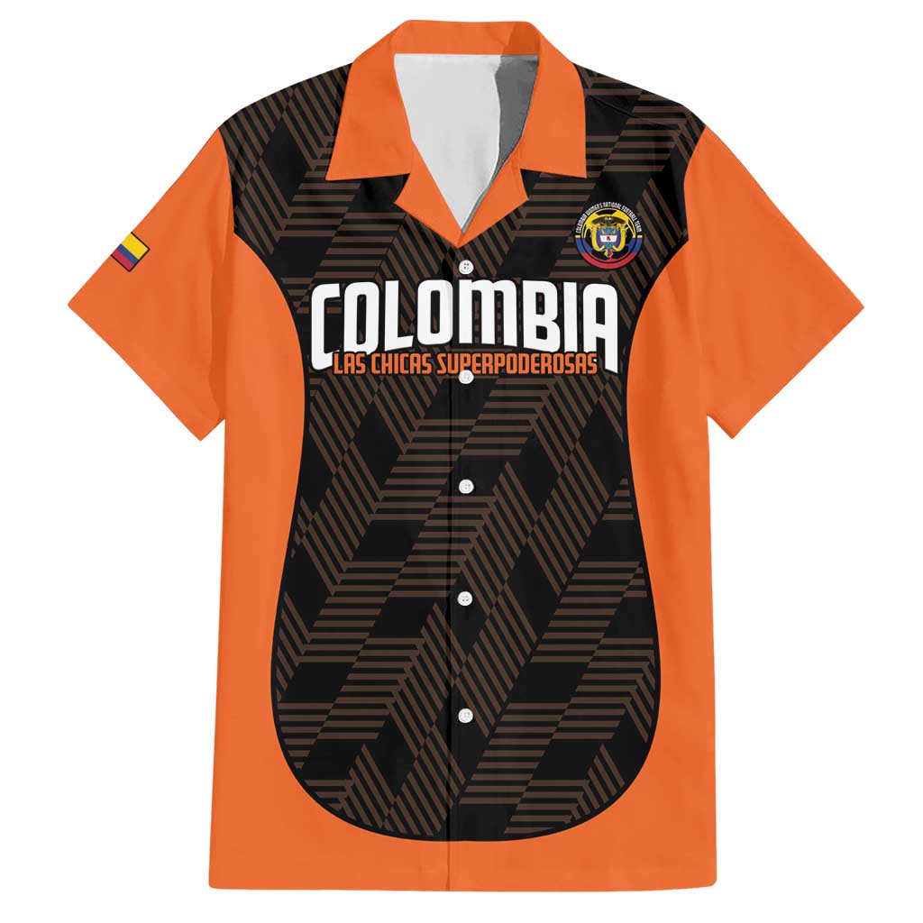 Custom Colombia Football Hawaiian Shirt 2025 Las Chicas Superpoderosas - Black Version - Wonder Print Shop