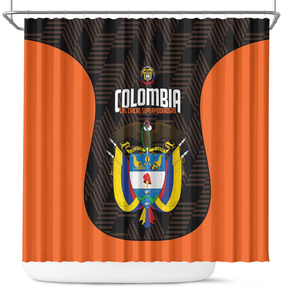 Colombia Football Shower Curtain 2025 Las Chicas Superpoderosas - Black Version