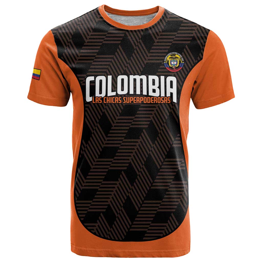 Custom Colombia Football T Shirt 2025 Las Chicas Superpoderosas - Black Version - Wonder Print Shop