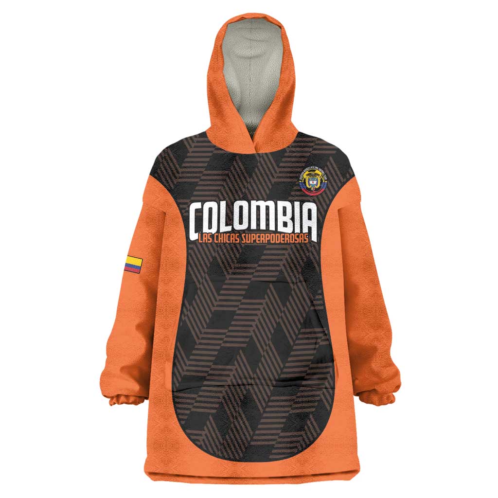 Custom Colombia Football Wearable Blanket Hoodie 2025 Las Chicas Superpoderosas - Black Version