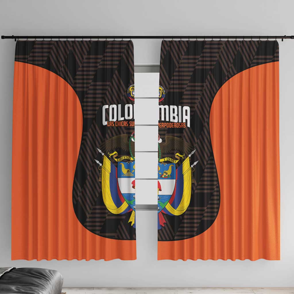 Colombia Football Window Curtain 2025 Las Chicas Superpoderosas - Black Version - Wonder Print Shop