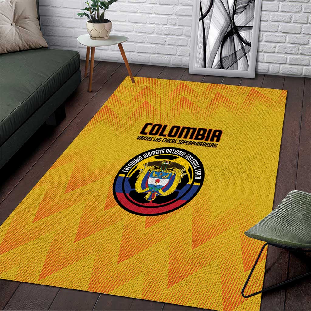 Colombia Football Area Rug 2025 Las Chicas Superpoderosas - Yellow Version