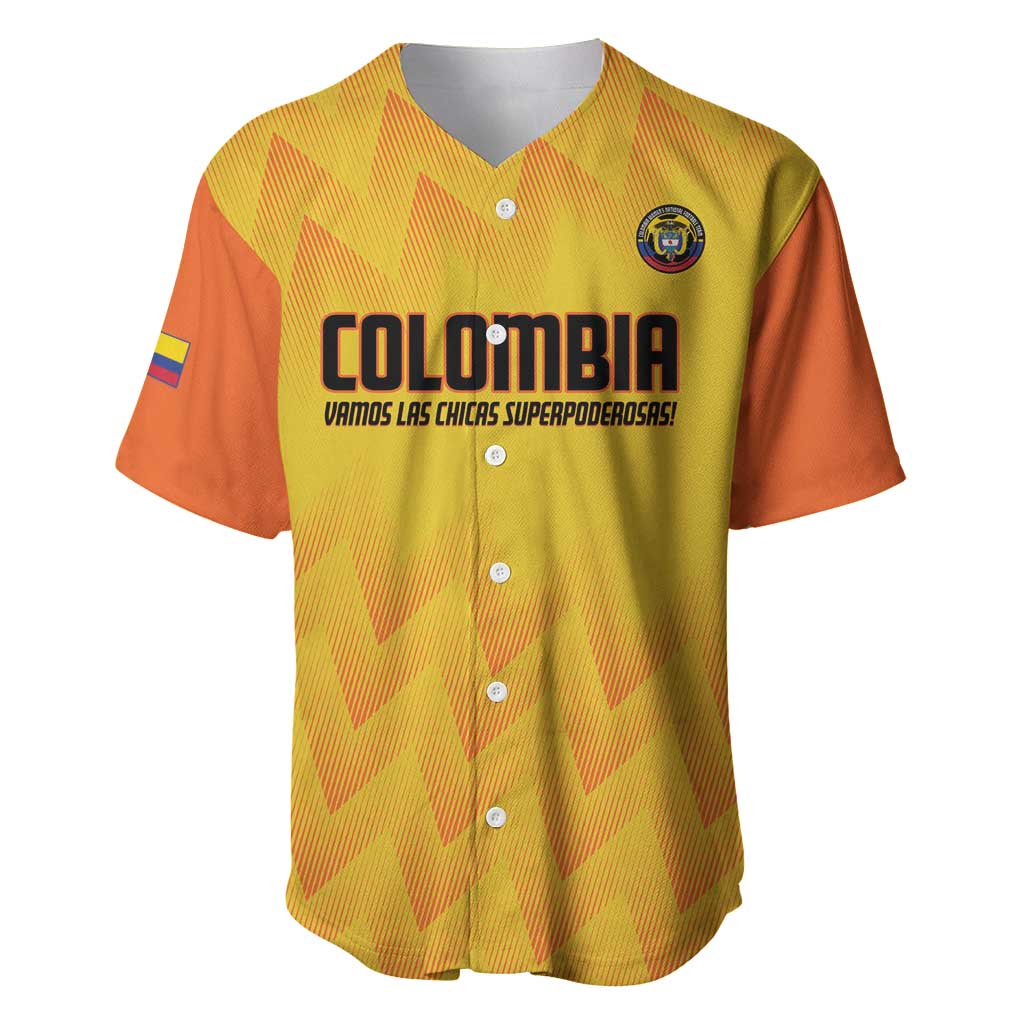 Custom Colombia Football Baseball Jersey 2025 Las Chicas Superpoderosas - Yellow Version - Wonder Print Shop