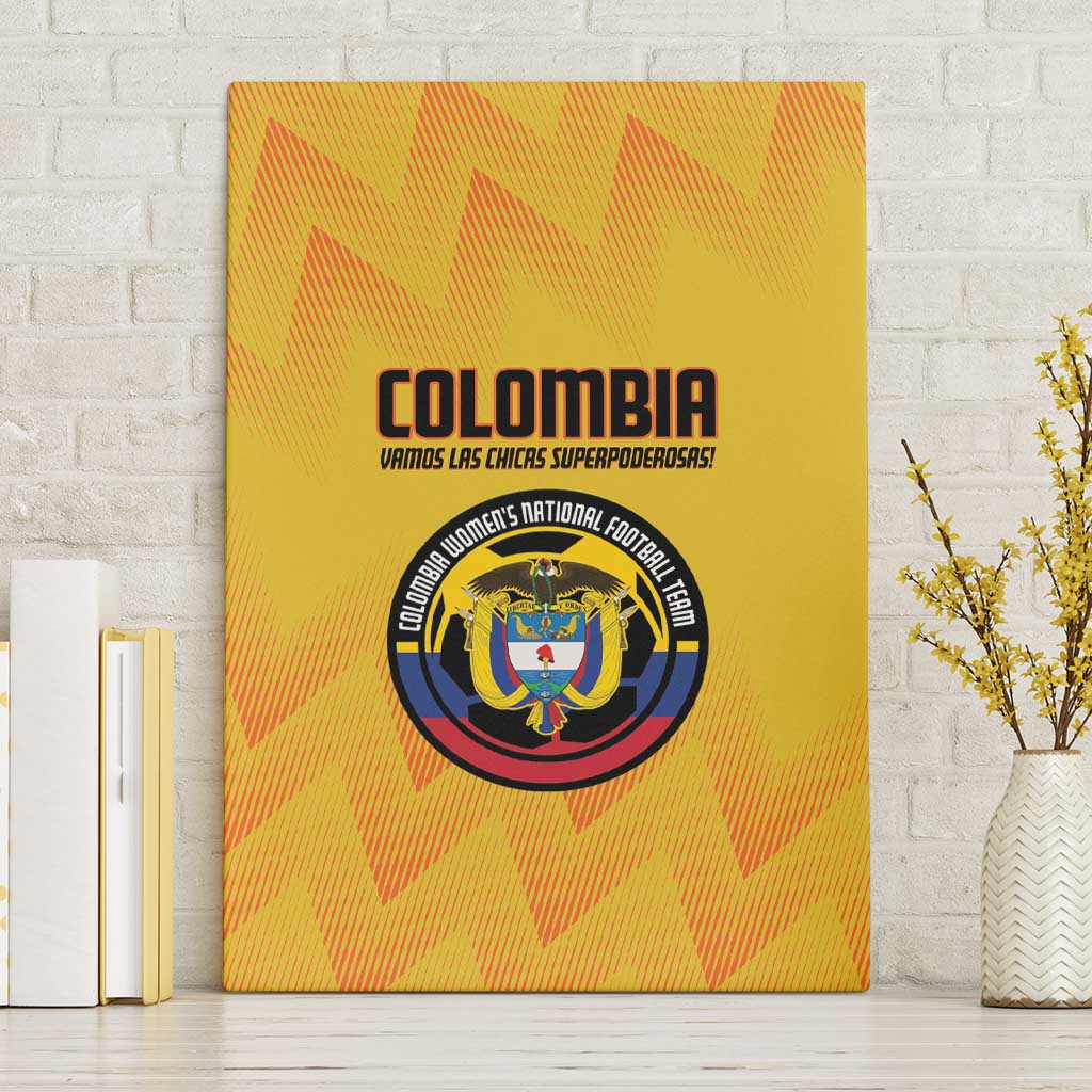 Colombia Football Canvas Wall Art 2025 Las Chicas Superpoderosas - Yellow Version - Wonder Print Shop