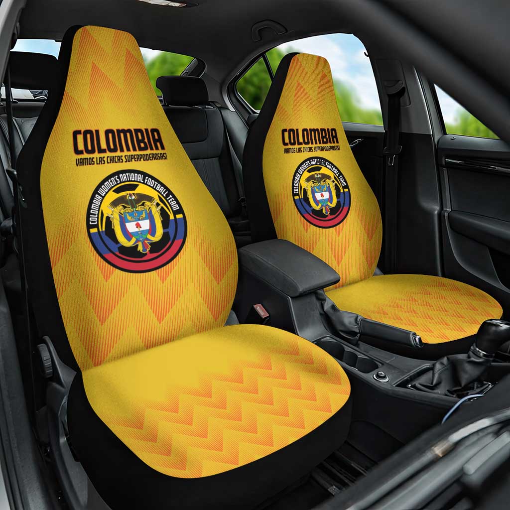 Colombia Football Car Seat Cover 2025 Las Chicas Superpoderosas - Yellow Version - Wonder Print Shop