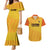 Custom Colombia Football Couples Matching Mermaid Dress and Hawaiian Shirt 2025 Las Chicas Superpoderosas - Yellow Version - Wonder Print Shop