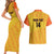 Custom Colombia Football Couples Matching Short Sleeve Bodycon Dress and Hawaiian Shirt 2025 Las Chicas Superpoderosas - Yellow Version - Wonder Print Shop