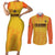 Custom Colombia Football Couples Matching Short Sleeve Bodycon Dress and Long Sleeve Button Shirt 2025 Las Chicas Superpoderosas - Yellow Version - Wonder Print Shop