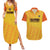 Custom Colombia Football Couples Matching Summer Maxi Dress and Hawaiian Shirt 2025 Las Chicas Superpoderosas - Yellow Version - Wonder Print Shop