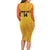 Custom Colombia Football Family Matching Long Sleeve Bodycon Dress and Hawaiian Shirt 2025 Las Chicas Superpoderosas - Yellow Version - Wonder Print Shop