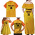 Custom Colombia Football Family Matching Off Shoulder Maxi Dress and Hawaiian Shirt 2025 Las Chicas Superpoderosas - Yellow Version - Wonder Print Shop