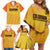 Custom Colombia Football Family Matching Off Shoulder Short Dress and Hawaiian Shirt 2025 Las Chicas Superpoderosas - Yellow Version - Wonder Print Shop