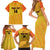 Custom Colombia Football Family Matching Short Sleeve Bodycon Dress and Hawaiian Shirt 2025 Las Chicas Superpoderosas - Yellow Version - Wonder Print Shop