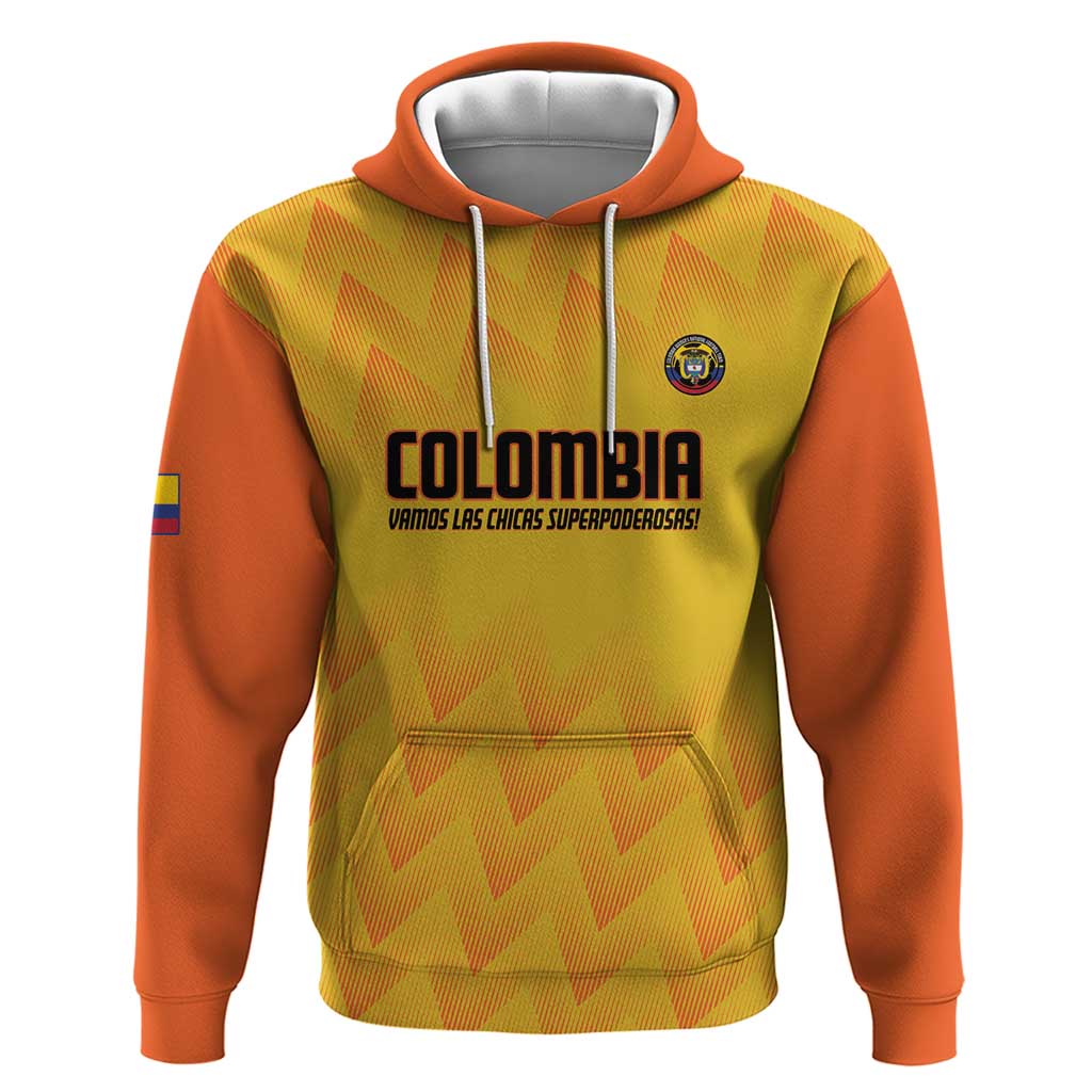 Custom Colombia Football Hoodie 2025 Las Chicas Superpoderosas - Yellow Version - Wonder Print Shop