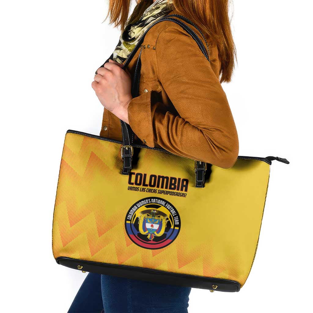 Colombia Football Leather Tote Bag 2025 Las Chicas Superpoderosas - Yellow Version - Wonder Print Shop